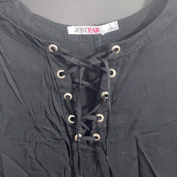 Black Long Sleeve Dress .. Size Large - Picture 2 of 5